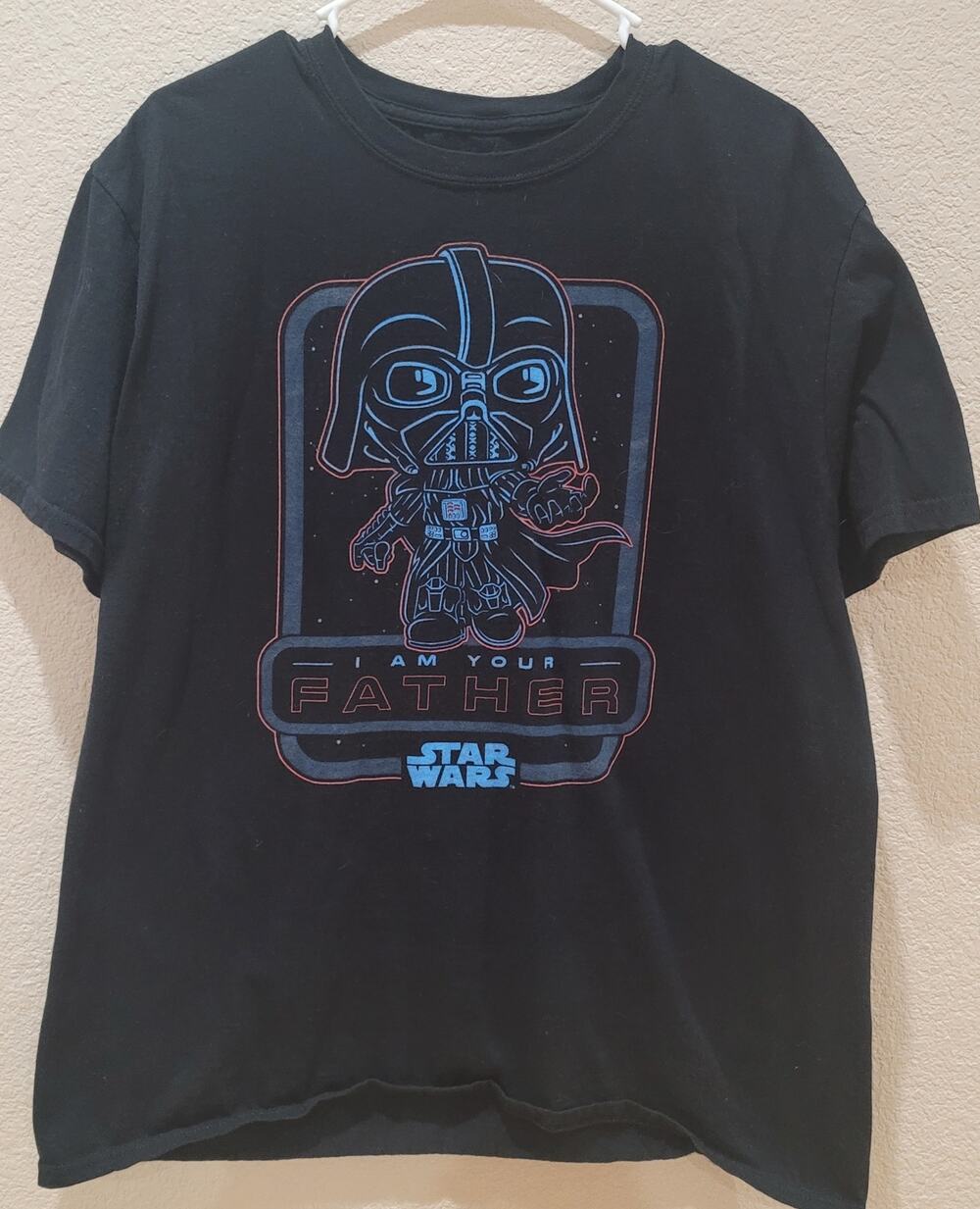 Pop Tees Black Darth Vader I Am Your Father Men's T-Shirt XL Funko Pop Star Wars